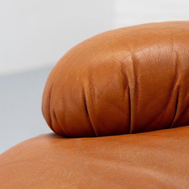 Corolla Lounge Chair in Cognac Leather by I.P.E., 1970s For Sale - Image 15 of 18