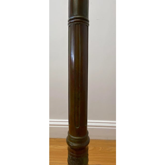 Early 20th Century Early 20th Century Cast Bronze Floor Lamp With Neolithic Chinese Motif For Sale - Image 5 of 13