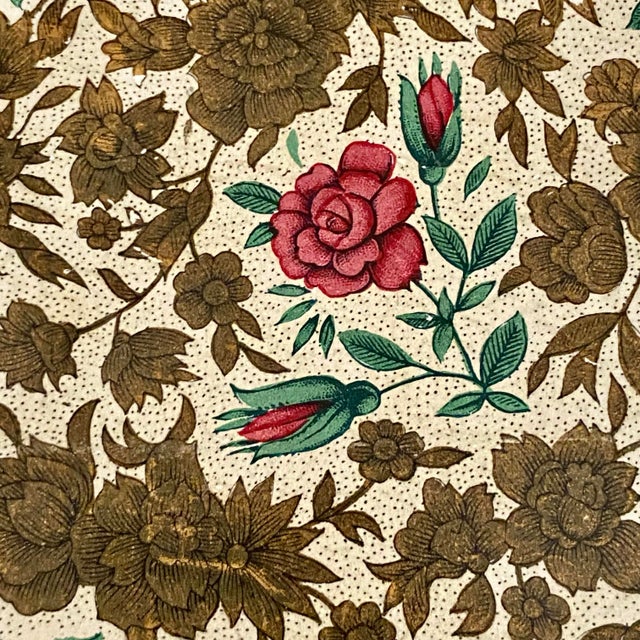 Paper Vintage Japanese Alcohol Proof Floral Chintz Patterns Snack Trays-Group of 3 For Sale - Image 7 of 11