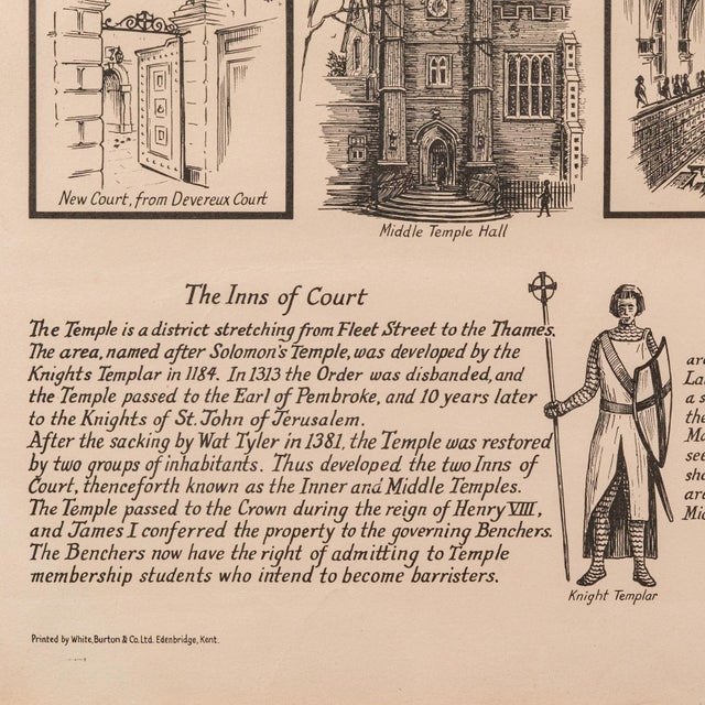 1970's Vintage Barrister's Map of London For Sale - Image 10 of 12