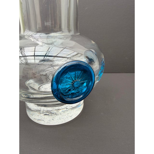 Blue Blown Glass Vase, 1970s For Sale - Image 8 of 12