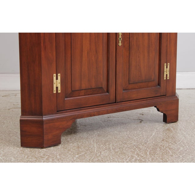 Henkel Harris Large Cherry Corner China Cabinet For Sale - Image 10 of 14