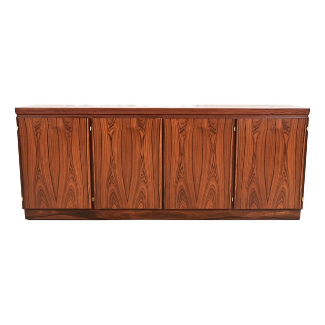 Skovby Danish Modern Rosewood Sideboard Credenza, Newly Refinished For Sale
