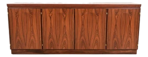 Skovby Danish Modern Rosewood Sideboard Credenza, Newly Refinished