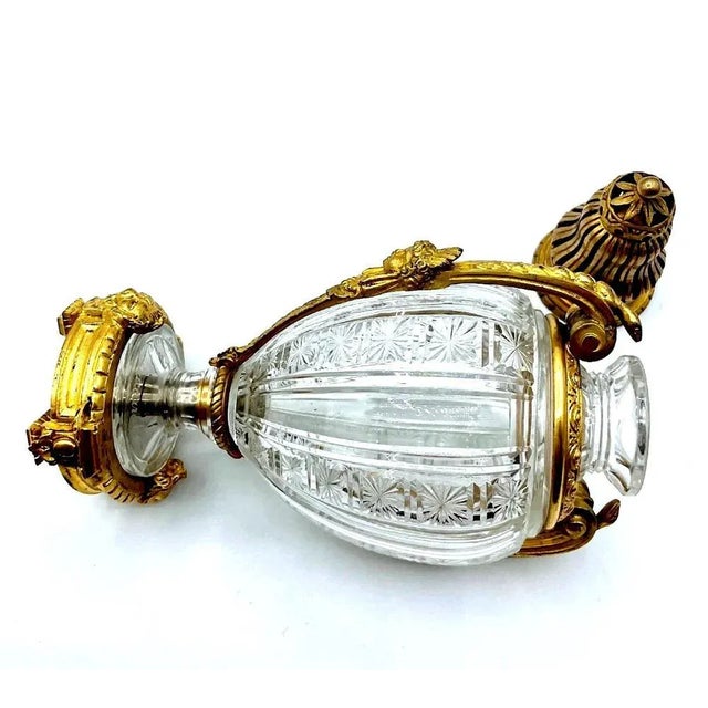 Metal Musée Baccarat Perfume Bottle with Bronze Double Handles For Sale - Image 7 of 13