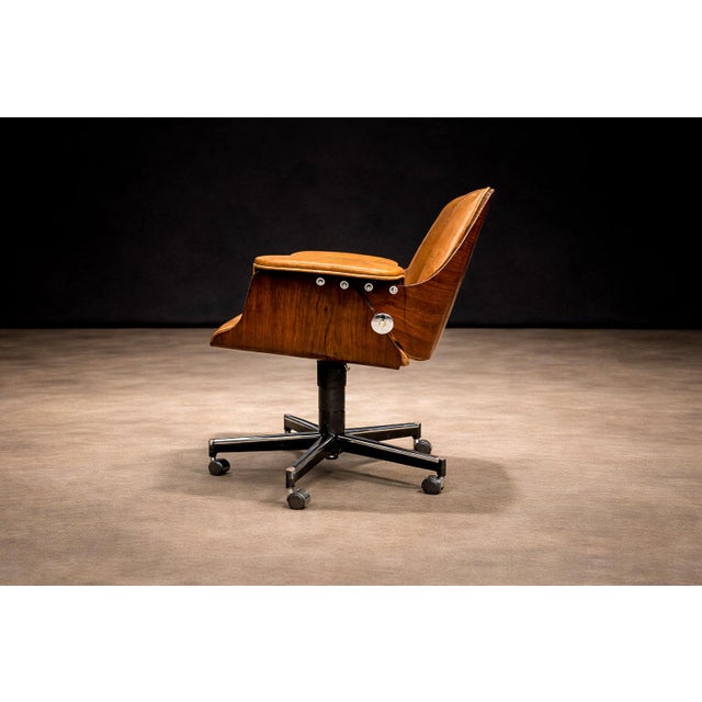 “Dinamarquesa” Armchair in Rosewood & Leather, Carlo Fongaro, 1970s - Lot 257C For Sale - Image 11 of 17