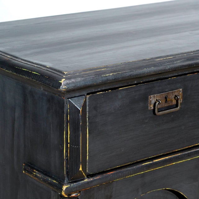Black Antique Pine Sideboard with Drawers, 1900 For Sale - Image 8 of 13