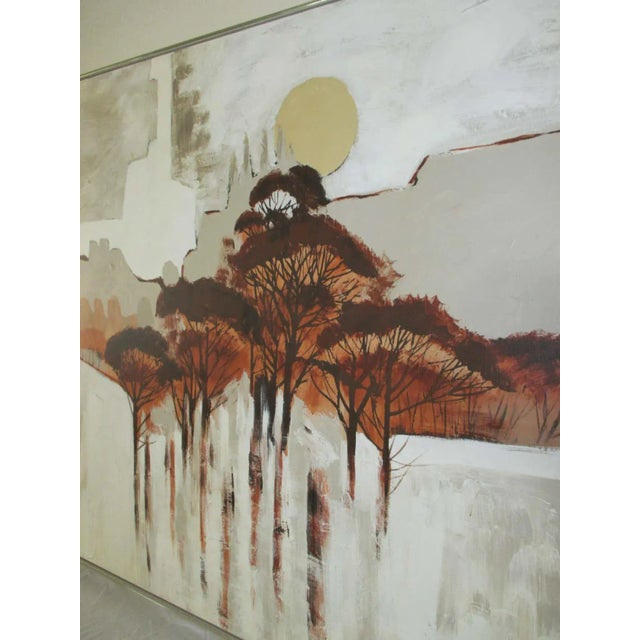 Mid 20th Century Mid 20th Century "Sunrise" Abstract Landscape Lee Reynolds Painting, Framed For Sale - Image 5 of 12