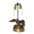 Antique Patinated Solid Bronze American Bald Eagle Electric Table Lamp Statue For Sale