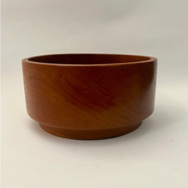 Mid-Century Modern 1960s Large Teak Bowl. Denmark For Sale - Image 3 of 8