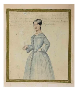 Portrait of Lady, Original Drawing, 19th-Century