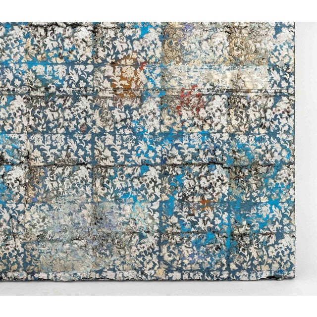 Blue Hugo McCloud Abstract Composition Mixed Media For Sale - Image 8 of 9