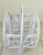 White Vintage Mid Century White Rattan Bamboo Magazine Rack For Sale - Image 8 of 9