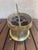 Antique French Victorian reticulated brass food or foot warmer featuring paw feet, handle and iron insert. Condition Fair...
