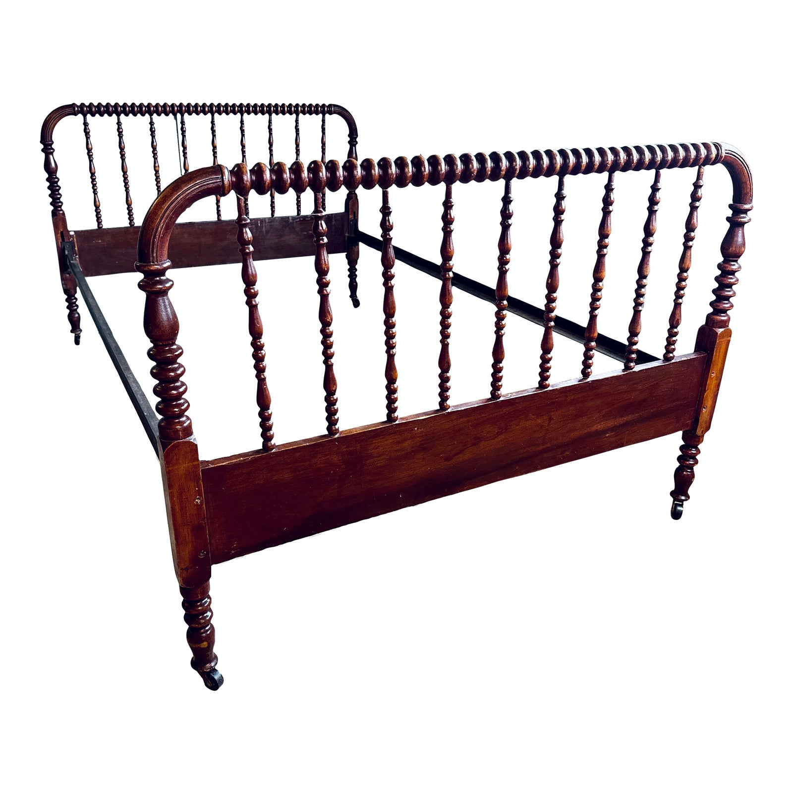 Late 20th Century Antique Full Size Jenny Lind Style Spool Bed Chairish