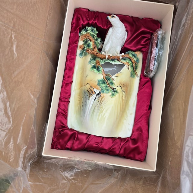 White Limited Edition Franz White Falcon Sculptural Porcelain Vase No. 075/688 For Sale - Image 8 of 8
