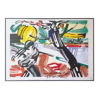 Roy Lichtenstein Lmtd Edtn Homage to Van Gogh Framed Lithograph Print Poster "The Sower " 1990 For Sale