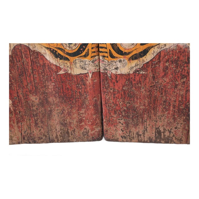Antique Chinese Painted Door For Sale