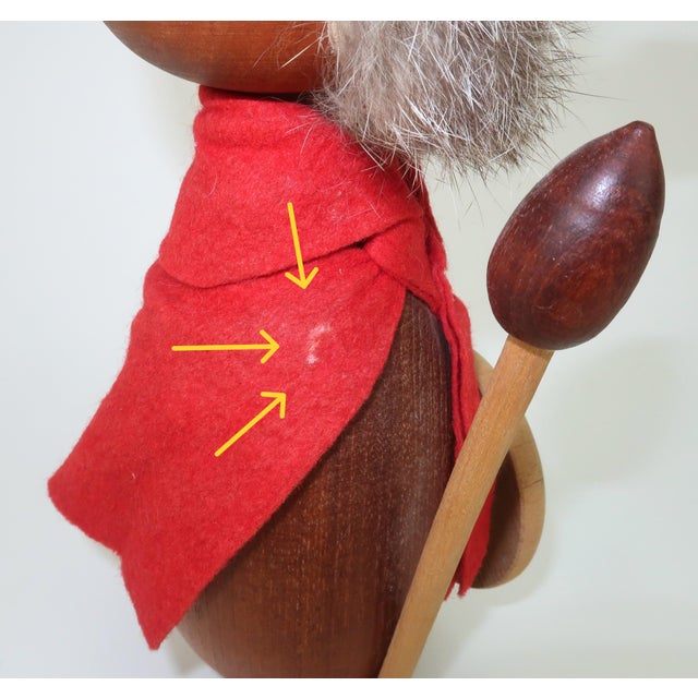 Large Mid 20th Century Danish Modern Teak Viking Figurine, 1960's For Sale - Image 10 of 12