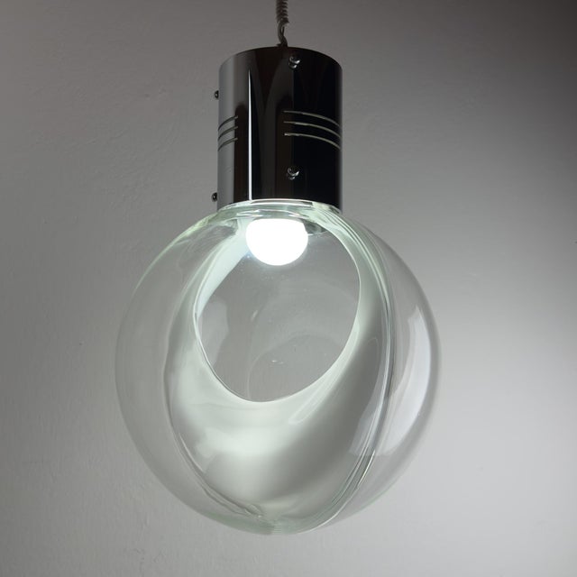Vintage Membrane Pendant Lamp by Toni Zuccheri for Venini, Italy, 1960s For Sale - Image 16 of 18