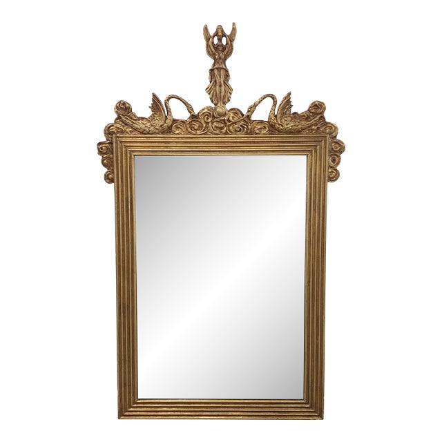 Antique Late 19th Century Empire Style Gilded Mirror From the Waldorf Astoria Hotel Nyc For Sale