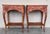 18th Century Style French Louis XV Marquetry Side Table or Nightstands, a Pair For Sale - Image 16 of 18