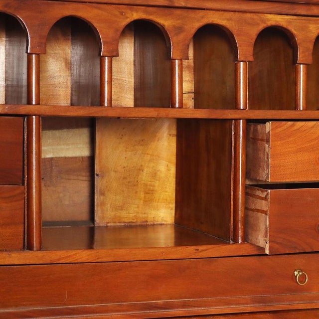 Antique Empire Secretaire in Walnut, Italy, 1800s For Sale - Image 9 of 16