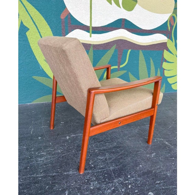 Tan Mid Century Swedish Ulferts Tibro Teak Lounge Chair For Sale - Image 8 of 12