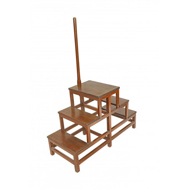 Victorian Mahogany Library Ladder For Sale - Image 3 of 8