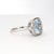 Contemporary 14k Gold Ring With 4.25ct Aquamarine & Diamonds Size 6.5 For Sale - Image 3 of 18