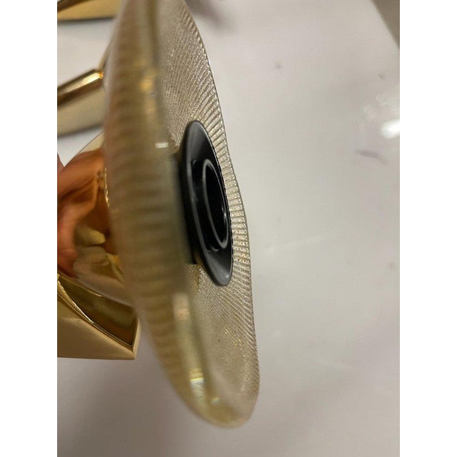 Murano Glass and Brass Sconces, 1980s, Set of 3 For Sale - Image 3 of 7
