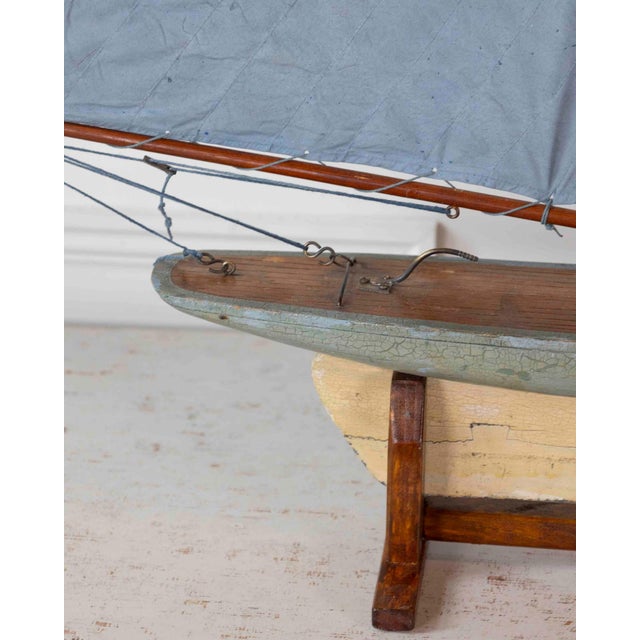 English 20th Century Bowman Carved Wood Gaff Cutter Pond Yacht For Sale - Image 18 of 18