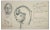 Mino Maccari, The Profile, Original Drawing, Mid -20th-Century For Sale