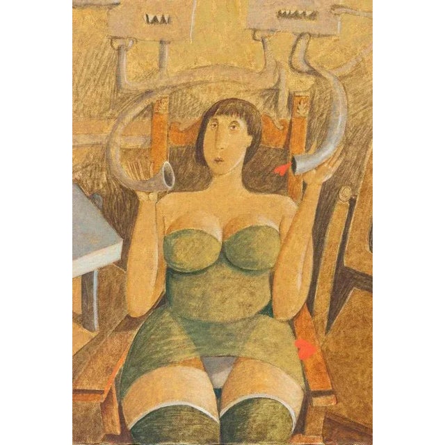 Oil on canvas realized by Alberto Gallerati (b. 1945) in 1970s. Hand signed. Very good condition. This piece is attributed...