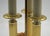 1980s 1980s Brass 3 Column 2 Light Bouillette Table Lamp For Sale - Image 5 of 9