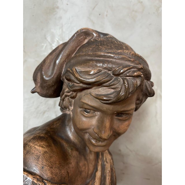 After Jean-Baptiste Carpeaux, Bust, Early 20th Century, Terracotta For Sale - Image 3 of 12