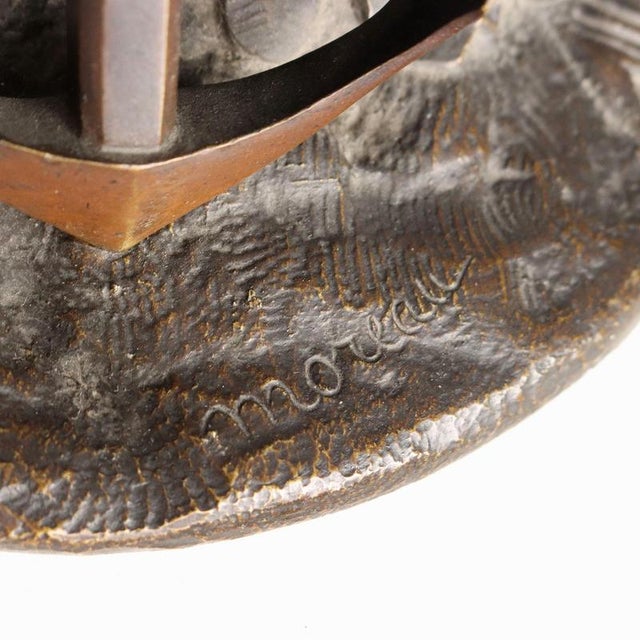 Antique Bronze Figure of Young Woman from Moreau Manufactory, 1900s For Sale - Image 11 of 13