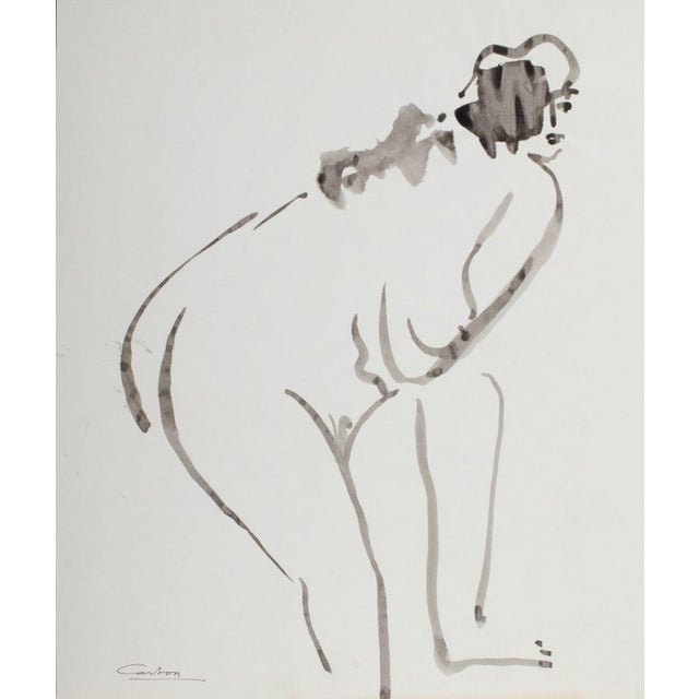Norman Carton Nude Woman Ink on Paper, 8 For Sale - Image 9 of 10