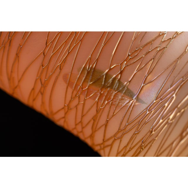 Metal 1900s Art Nouveau Table Lamp With Signed Quezal Art Glass Shade For Sale - Image 7 of 14