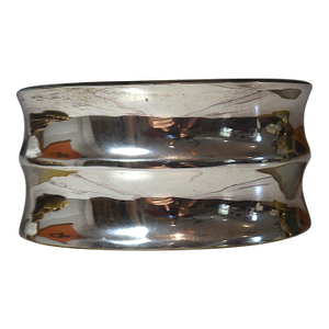 Vintage Mod Style Wide Sterling Silver Cuff Bracelet