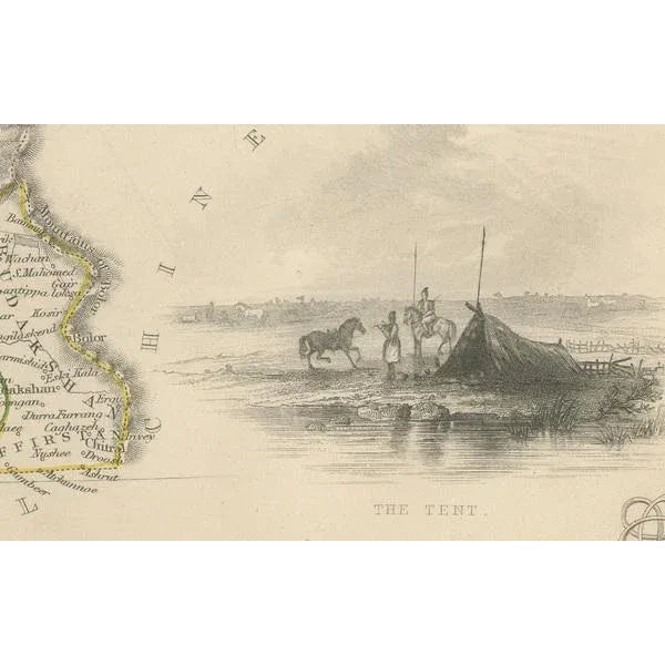Map of Independent Tartary, 1851 For Sale - Image 3 of 6