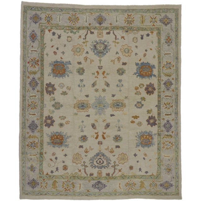 Turkish Oushak Rug - 09'02 X 11'01 For Sale - Image 9 of 9