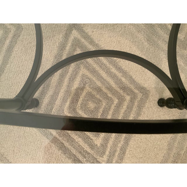 Black 1970s Black & Glass Hexagon Coffee Table For Sale - Image 8 of 12