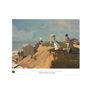 1998 Winslow Homer 'Long Branch, New Jersey' Realism Brown,Green Usa Offset Lithograph For Sale