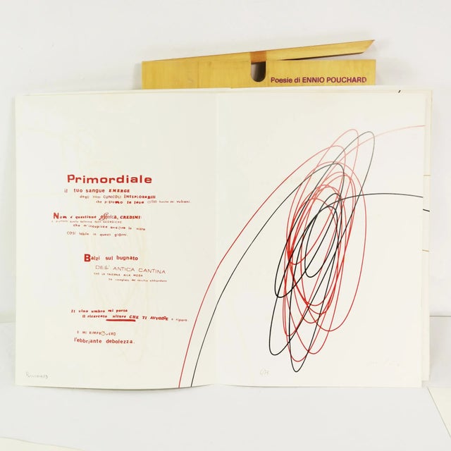 Ennio Pouchard, Collectible Set of Serigraphs by E. Pouchard, R. Crippa, v. Guidi, M. Pierro, P. Salvatore, Italy 1970., 1970, Wood & Paper For Sale - Image 8 of 18