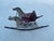 Folk Art Vintage Hand Crafted Folk Art Rocking Horse For Sale - Image 3 of 5