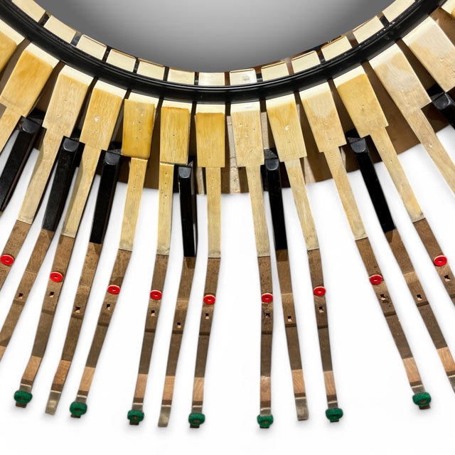 Vintage Piano Tiles Convex Mirror, 1980s For Sale - Image 4 of 8