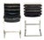 Pr. Of Vintage Rh Black Leather & Chrome Bar Stools For Sale - Image 15 of 18
