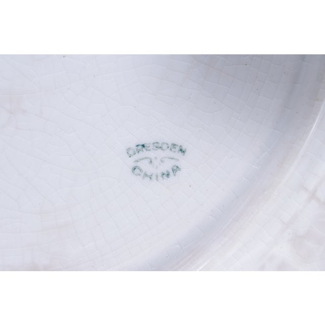 Antique Dresden Fine China Porcelain Cake Plate Dutch Children For Sale - Image 11 of 11