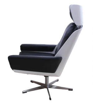 Space Age Lounge Chair, White Lacquer, Leather, Reptile Look, Germany, 1970s